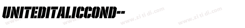 UnitedItalicCond-字体转换