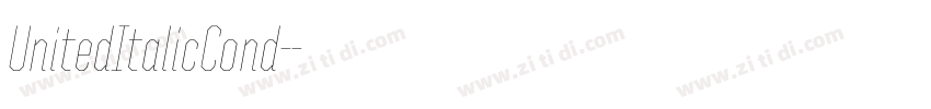 UnitedItalicCond-字体转换