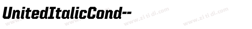 UnitedItalicCond-字体转换
