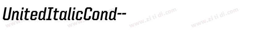 UnitedItalicCond-字体转换