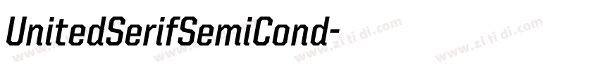 UnitedSerifSemiCond字体转换