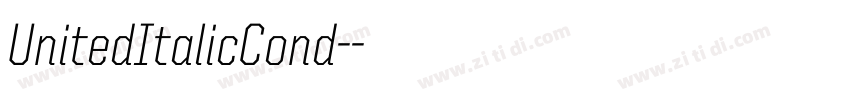 UnitedItalicCond-字体转换