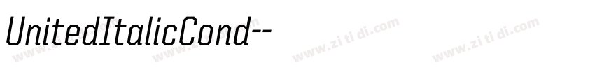 UnitedItalicCond-字体转换
