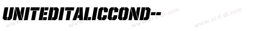 UnitedItalicCond-字体转换