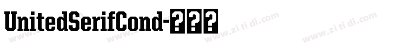 UnitedSerifCond字体转换