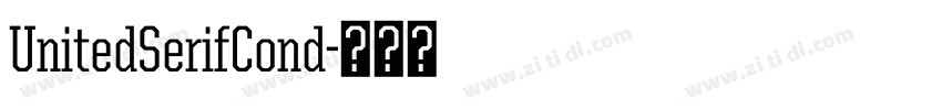 UnitedSerifCond字体转换