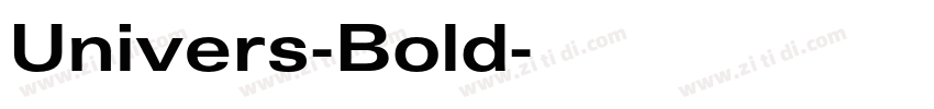 Univers-Bold字体转换