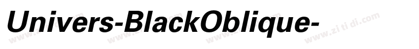 Univers-BlackOblique字体转换