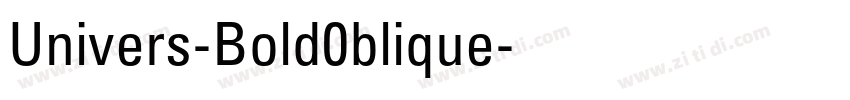 Univers-Bold0blique字体转换