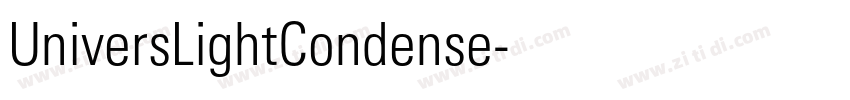 UniversLightCondense字体转换