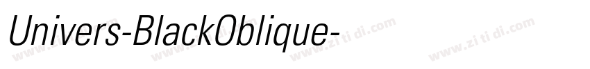 Univers-BlackOblique字体转换
