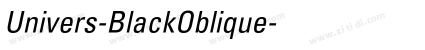 Univers-BlackOblique字体转换