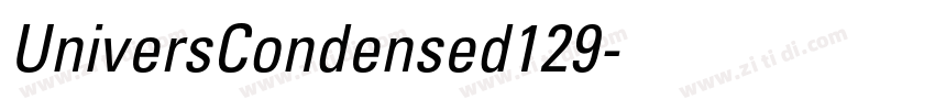 UniversCondensed129字体转换