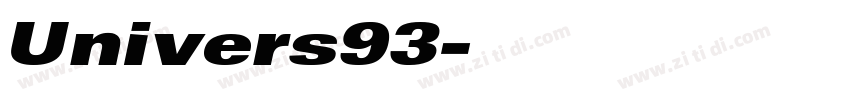 Univers93字体转换