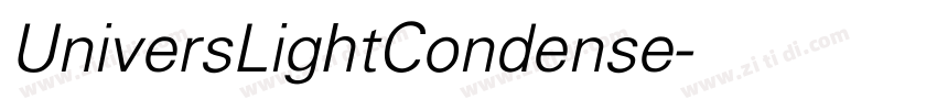 UniversLightCondense字体转换