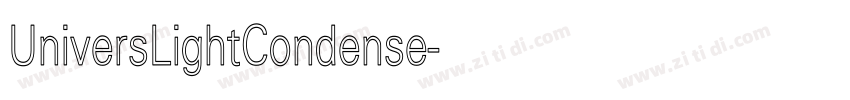 UniversLightCondense字体转换