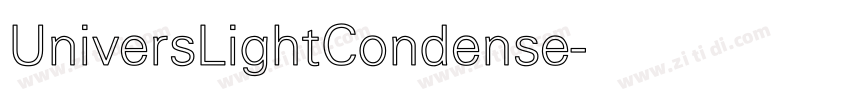 UniversLightCondense字体转换