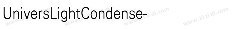 UniversLightCondense字体转换