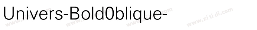 Univers-Bold0blique字体转换