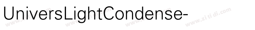 UniversLightCondense字体转换