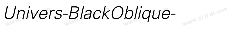 Univers-BlackOblique字体转换