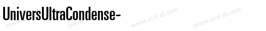 UniversUltraCondense字体转换