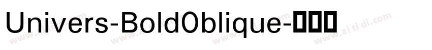 Univers-Bold0blique字体转换