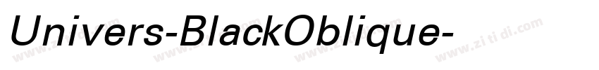 Univers-BlackOblique字体转换