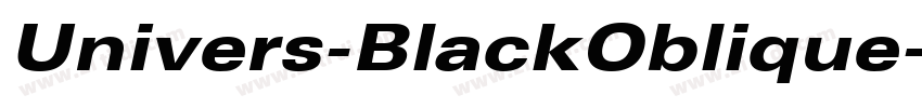 Univers-BlackOblique字体转换