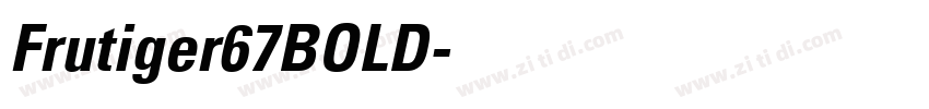 Frutiger67BOLD字体转换