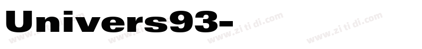 Univers93字体转换