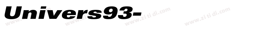 Univers93字体转换