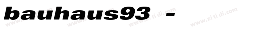 bauhaus93字体字体转换