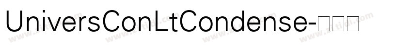 UniversConLtCondense字体转换