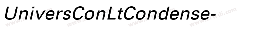 UniversConLtCondense字体转换