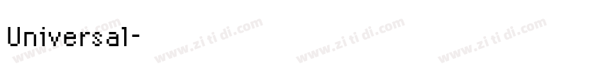 Universal字体转换