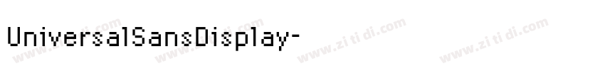 UniversalSansDisplay字体转换