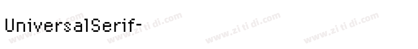 UniversalSerif字体转换