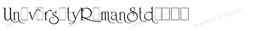 UniversityRomanStd字体转换