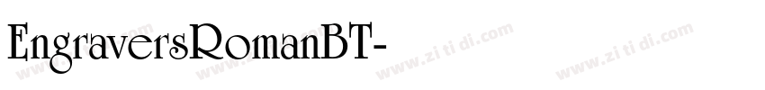 EngraversRomanBT字体转换