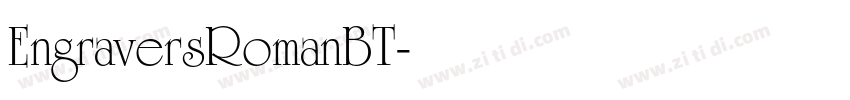 EngraversRomanBT字体转换