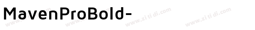 MavenProBold字体转换