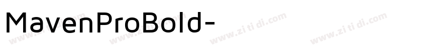 MavenProBold字体转换
