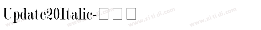 Update20Italic字体转换