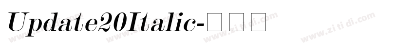 Update20Italic字体转换