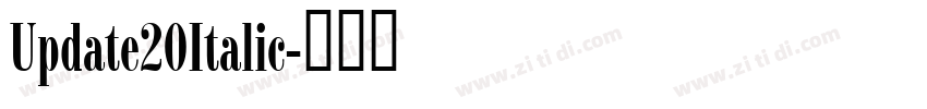 Update20Italic字体转换