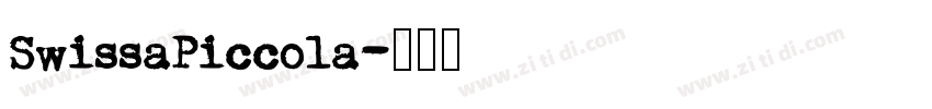 SwissaPiccola字体转换