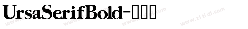 UrsaSerifBold字体转换