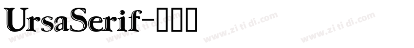 UrsaSerif字体转换