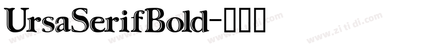 UrsaSerifBold字体转换